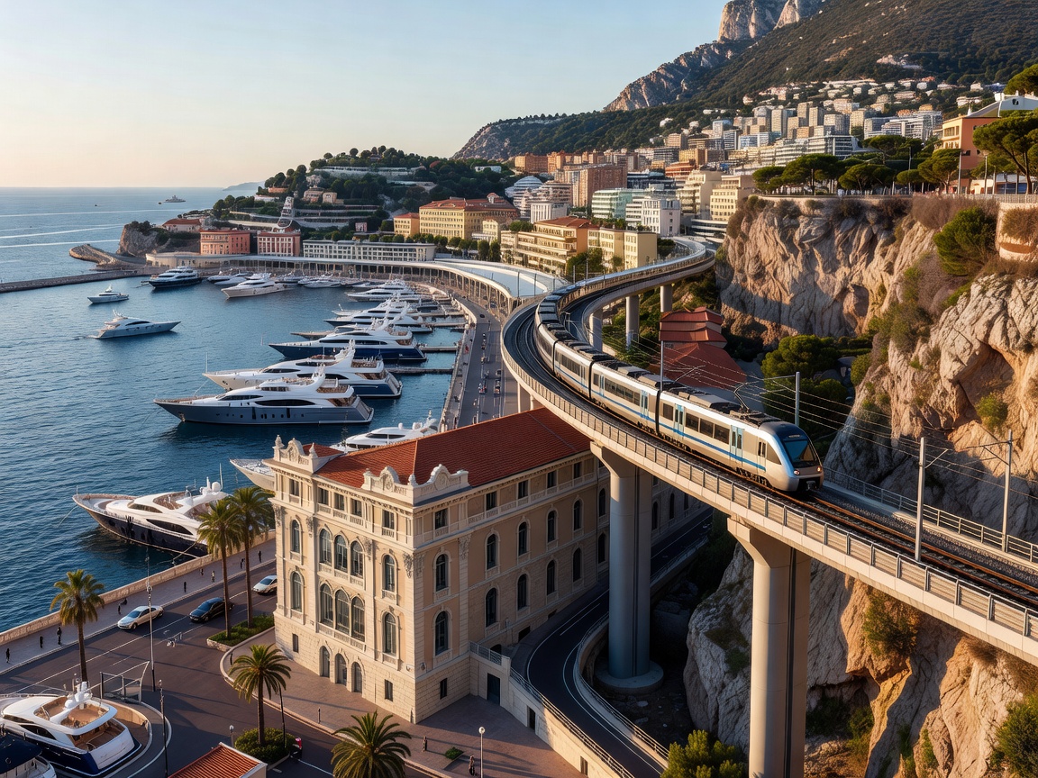 Monte Carlo harbor and Monaco Grand Prix street circuit layout